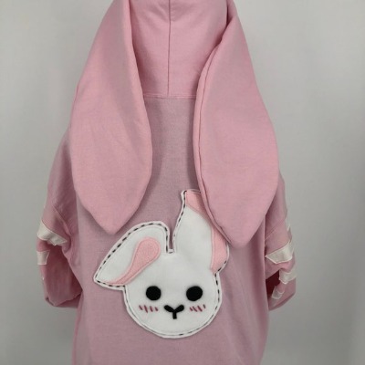 Pink Bunny Feng Min DBD Inspired Hoodie With Long Baby Pink | Etsy