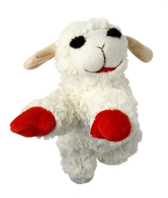 Multipet Lambchop Plush Dog Toy 10" with Squeaker