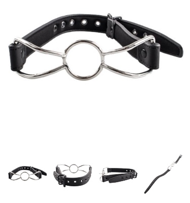 Bondara Matte PU Black and Metal Spider Mouth Gag | Discreet Delivery | Bondara