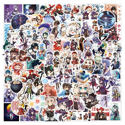 Genshin Impact Stickers[100pcs] Waterproof for Decal,Laptop Hydro Flask Water Bottle Car Cup Computer Guitar Skateboard Luggage Bike Bumper, Kid/Teen Gift(Genshin Impact Stickers)