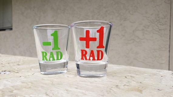 Fallout 4 Radiation Plus/minus Shot Glass | Etsy