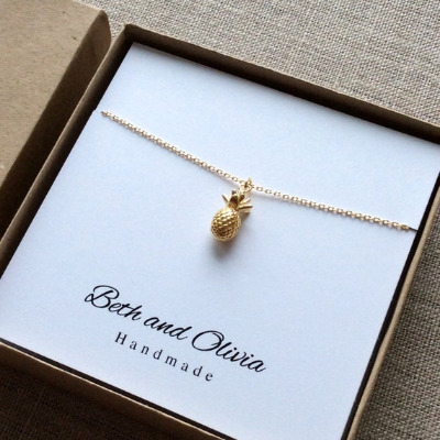 Gold Pineapple Necklace Pineapple Necklace Pineapple Charm | Etsy Canada