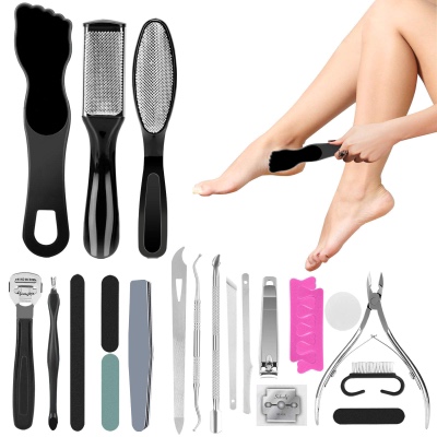 Pedicure Kit Tool Pedicure Set Foot File Foot Care Kit 23 in 1 Pedicure Tools Feet Scrubber Dead Skin Remover Men Women Home Pedicure Kit Nail Clipper Cuticle Trimmer Pedicure Set Spa Nail Care Kit
