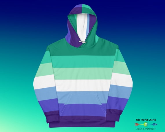 MLM Flag Hoodie Gay Male Pride Pullover Hoodie MLM Pride | Etsy