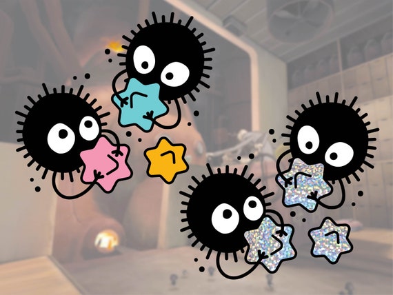 Multicolor Soot Sprite Vinyl Decal | Etsy