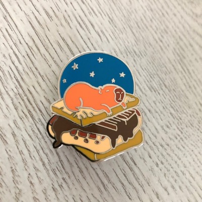 Capybara S'mores a-grade 1.5 Inch Enamel Pin | Etsy