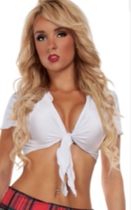 Short Sleeve Tie Top