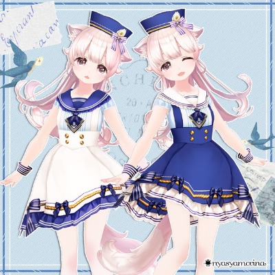 セーラーワンピース_ver.2 (VRoid用衣装) - nyasyamorina - BOOTH