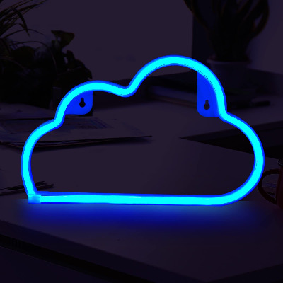 Wolke Neonlicht Schilder Blau Neon Licht für Schlafzimmer Wände Weihnachten Party Events Dekoration Stromversorgung durch Batterie/USB