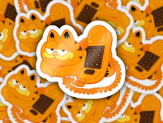 Garfield Phone Sticker - Etsy Canada