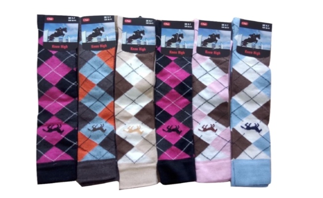 6 Pairs Women's/Ladies knee High Horse Design Argyle Rich Cotton Equestrian Riding Boot Socks,Christmas Gift Socks,Uk Size 4-7 Rozgul®