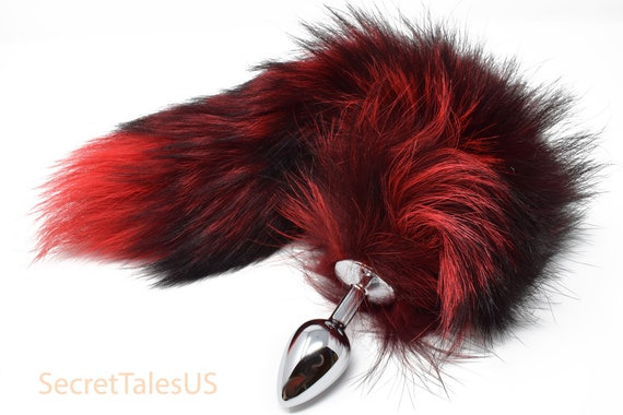  Red Fox Tail Butt Plug