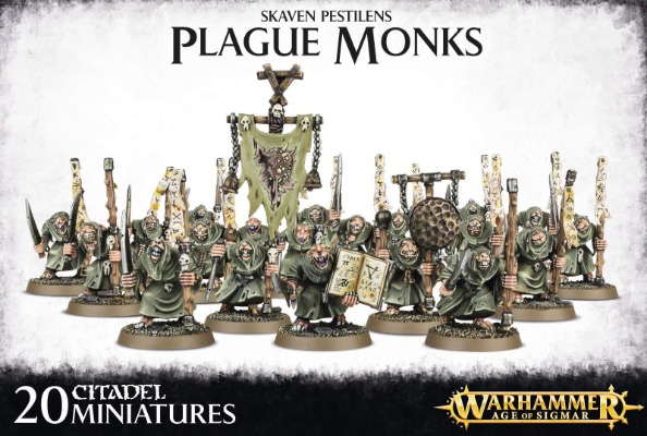 Warhammer - Age Of Sigmar Skaven Pestilens Plague Monks - 90-12