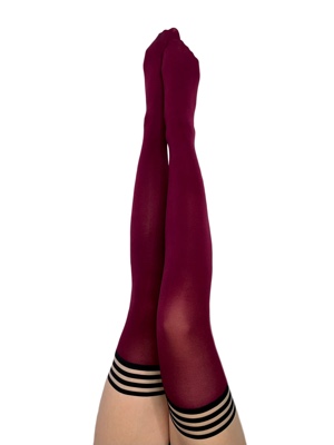 Heather: Cabernet Opaque Thigh High