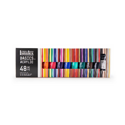 Liquitex BASICS 48 Tube Acrylic Paint Set, 22ml