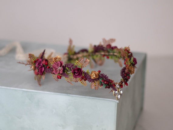 Elven Tiara Elf Leaf Crown Fall Flower Crown Woodland | Etsy