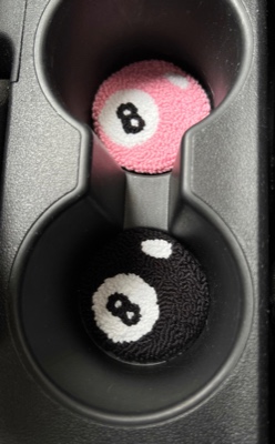 Magic 8 Ball Car Coasters, Set of 2 Car Coaster, Car Accessories, Pink Car Accessories for Women, Gift for New Car