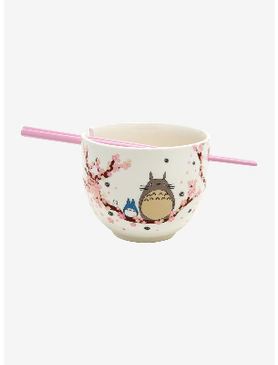 Studio Ghibli My Neighbor Totoro Sakura Ramen Bowl With Chopsticks | Hot Topic