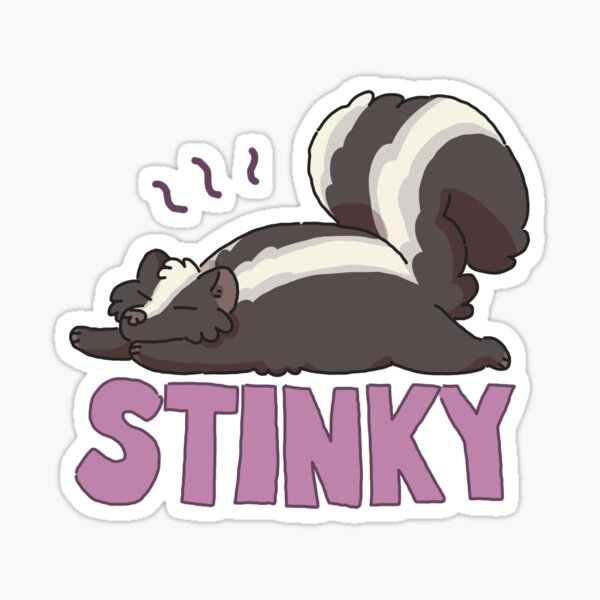 Stinky Skunk Sticker by C.C Art