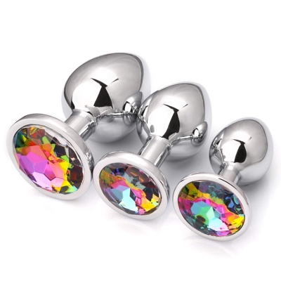 3pc Colorful Jewel Butt Plugs