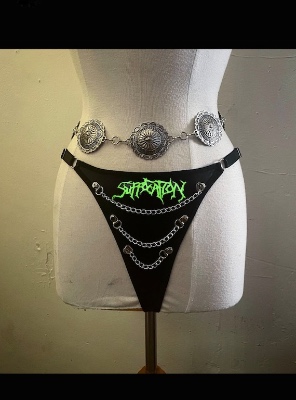 Heavy Metal Thongs PU Leather V-string Thongs Costume | Etsy