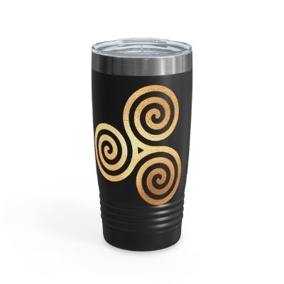 Triskelion Tumbler  Triskele Tumbler  Triple Spiral Tumbler | Etsy