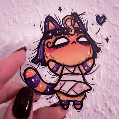 Egyptian Kitty Transparent Sticker | Etsy