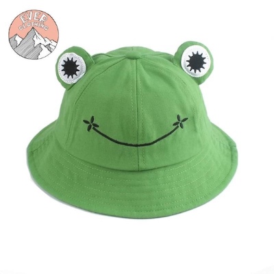 Frog Hat  Cute Embroidered Kawaii Bucket Hat  Anime Sun Hat | Etsy