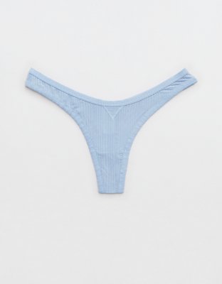 Aerie Modal Ribbed High Cut Thong Underwear