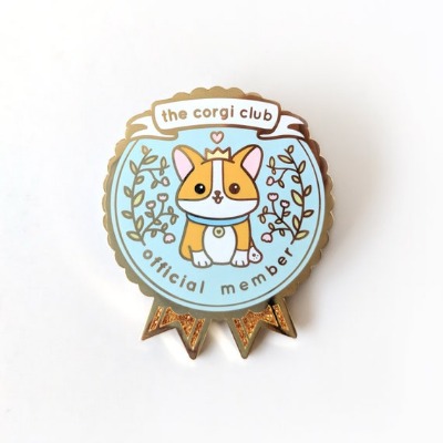 Corgi Club Pin Corgi Pins Enamel Pins Lapel Pins Pins | Etsy