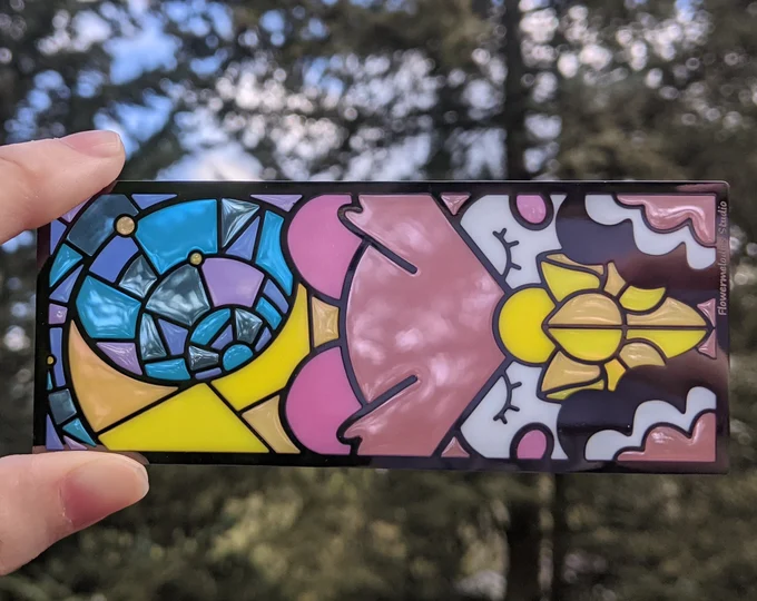 Wishing Celeste stained glass bookmark