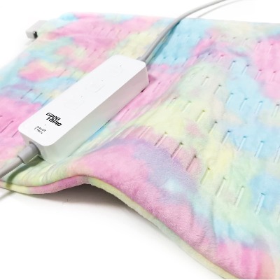 GOQOTOMO Electric Heated Pad for Back/Waist/Abdomen/Sh-oulder/Neck Pain and Cramps Relief - Moist and Dry Heat Therapy with Auto-Off Hot Heating Pad by-Rainbow