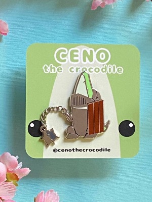 Ceno the Crocodile Enamel Pin  D&D Pin  Dnd Fighter Pin  | Etsy