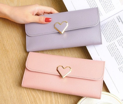 Women Long Wallets Purses Luxury Love Heart Wallets for Ladies | Etsy