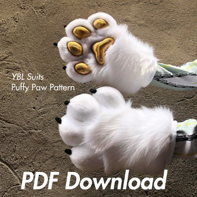 Puffy Fursuit Paw Pattern PDF DOWNLOAD | Etsy UK