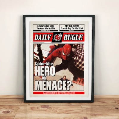 Spider Man Movie  Sam Raimi Spiderman Newspaper Poster Print | Etsy