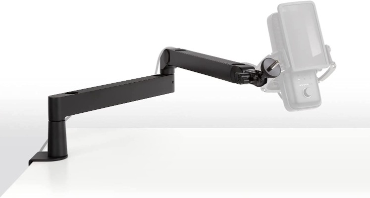 Elgato Wave Mic Arm LP – Low Profile Swivel Boom, Hidden Cable Channels, All-Metal, Versatile Desk Clamp, 1/4“-3/8“-5/8“ Mic Mounts, Studio, Broadcast, Streaming, Work from Home, Professional Mic Arm
