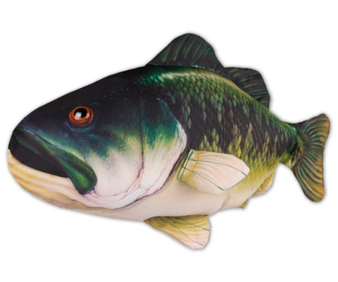 iConcern Game Fish Pillow, 100% Polyester 25" x 15.5" with Photo-Real Printing and Great Home and Outdoor Decoration (Largemouth Bass).