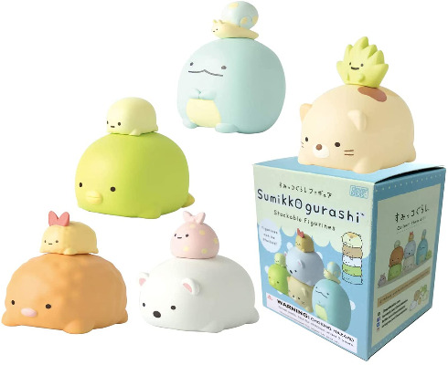 SAN-X Sumikkogurashi Stackable Figurines - Blind Box Includes 1 of 5 Collectable Figurines - Fun, Silly, Versatile Decoration - Authentic Japanese Design
