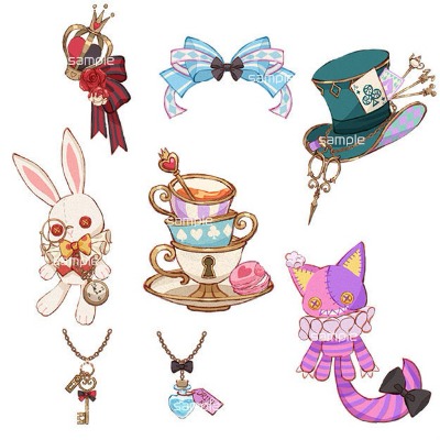 【不思議の国のアリス】モチーフアイテムセット/Live2Dアイテム - charme - BOOTH