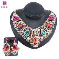 Fashion Crystal Choker Necklace For Women Statement Necklace Earring Wedding Party Gifts Jewelry Set And Boxes | Wish