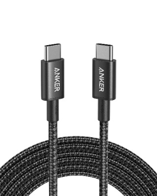 Anker USB C Cable 100W 10ft, New Nylon USB C to USB C Cable 2.0, Type C Charging Cable Fast Charge for MacBook Pro 2020, iPad Pro 2020, iPad Air 4, Galaxy S20, Pixel, Switch, LG, and More(Black)