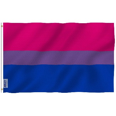 Anley Fly Breeze 3x5 Foot Bi Pride Flag - Vivid Color and Fade Proof - Canvas Header and Double Stitched - Bisexual Flags Polyester with Brass Grommets 3 X 5 Ft