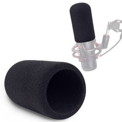 YOUSHARES Microphone Pop Filter - Professional Foam Mic Covers Mic Windscreen Compatible with HyperX QuadCast S Mic