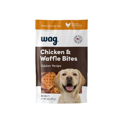 Amazon Brand - Wag Treats, Chicken and Waffle Bites