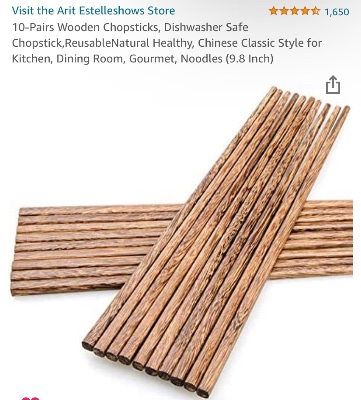 🥢 10-Pairs Wooden Chopsticks 