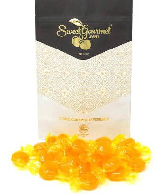 SweetGourmet Butterscotch Buttons | Arcor Premium Bulk Wrapped Hard Candy | 1 Pound