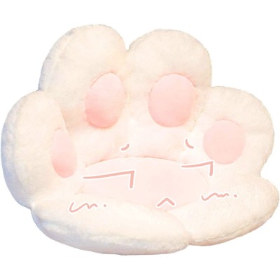 Cute Seat Cushion,Lazy Sofa Cat Paw Shape Lazy Sofa,Office Chair Cushion,Floor Mat,Bear Paw Office Chair Cushion for Dining Room,Bedroom, Office Chair Or Sofa (White)