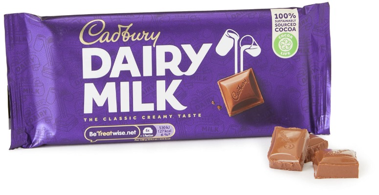 Cadbury Dairy Milk Chocolate Bar, 95 g