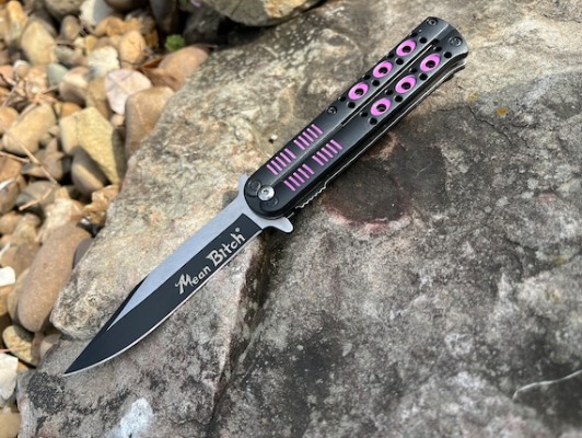 8.5 Pink Mean Bitch Pocket Knife | Etsy
